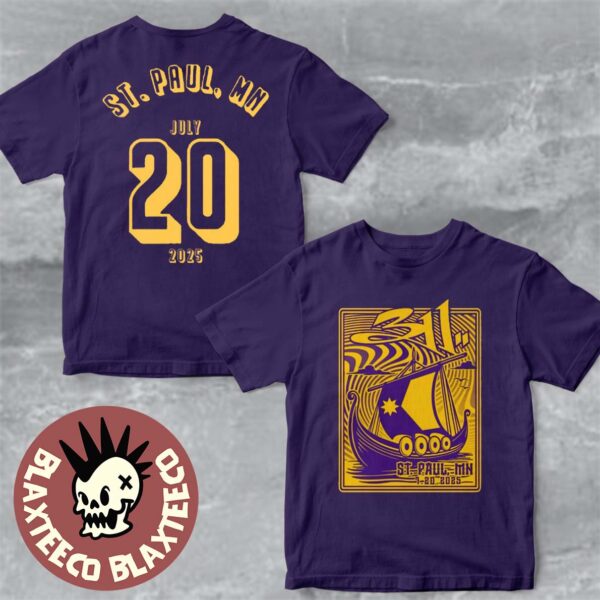 311 St Paul Minnesota 2025 Event Merch Tee At Minnesota Yacht Club Festival On July 20 2025 Two Sided T-Shirt