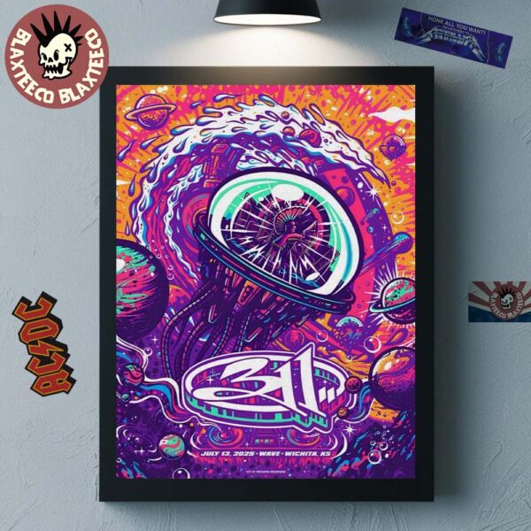 311 Wichita Kansas 2025 Event Poster At Wave On July 13 2025 Home Decor Poster Canvas