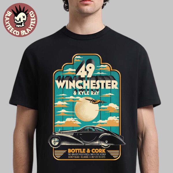 49 Winchester And Kyle Ray Dewey Beach Delaware At Bottle And Cork On July 22 2025 Automobile Art T-Shirt