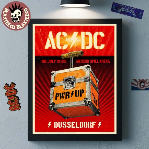 ACDC Dusseldorf Germany 2025 Concert Poster At Merkur Spiel Arena On July 8 2025 Home Decor Poster Canvas