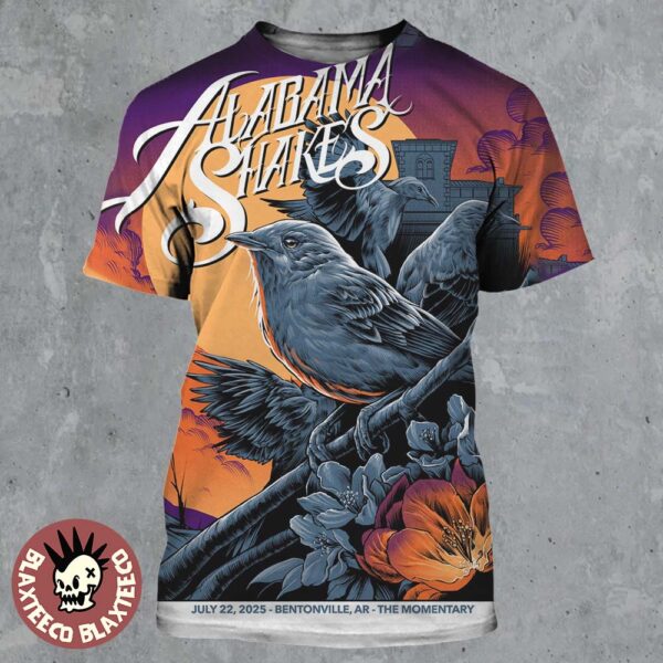 Alabama Shakes Bentonville Arkansas 2025 Concert Poster At The Momentary On July 22 2025 All Over Print Shirt