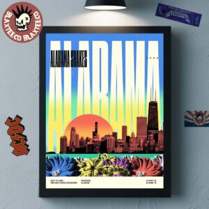 Alabama Shakes Chicago Illinois 2025 Diptych Poster At The Salt Shed Outdoors On July 15 2025 Home Decor Poster Canvas