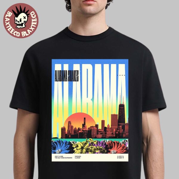 Alabama Shakes Chicago Illinois 2025 Diptych Poster At The Salt Shed Outdoors On July 15 2025 Unisex T-Shirt