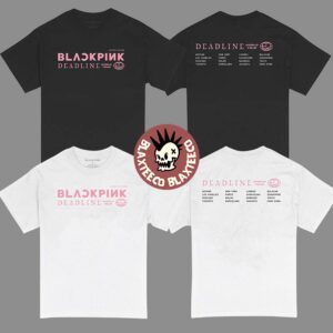 BLACKPINK Deadline World Tour 2025 2026 Two Sided Black And White T-Shirt