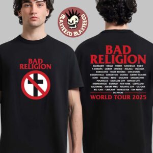 Bad Religion World Tour 2025 Merch Cross Buster Two Sided T-Shirt
