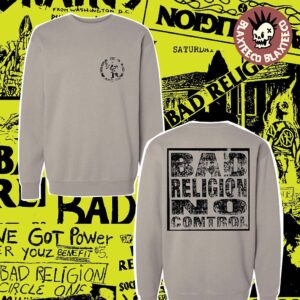 Bad Religion World Tour 2025 Merch Mono Control Crewneck Sweater