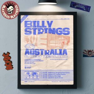 Billy Strings Live In Australia And New Zealand July Issue 2025 On July Tour Dates Home Decor Poster Canvas