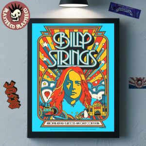 Billy Strings Melbourne Australia 2025 Tour Poster At Margaret Court Arena On July 15 2025 Home Decor Poster Canvas