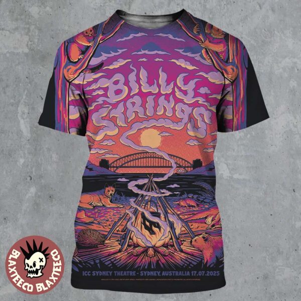 Billy Strings Sydney Australia 2025 Event Poster At ICC Sydney Theatre On July 17 2025 All Over Print Shirt