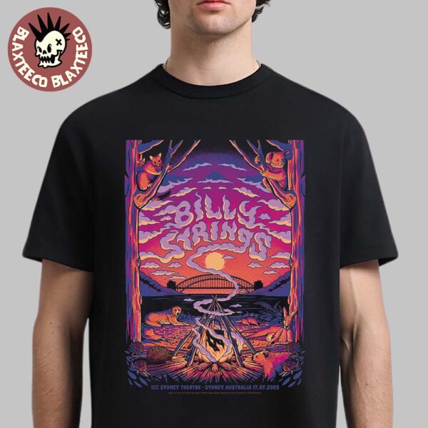Billy Strings Sydney Australia 2025 Event Poster At ICC Sydney Theatre On July 17 2025 Unisex T-Shirt