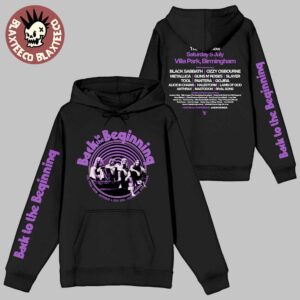 Black Sabbath And Ozzy Osbourne Back To The Beginning Merch Event Hoodie Band Photo With Lineup Unisex Hoodie