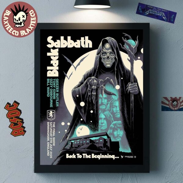 Black Sabbath Back To The Beginning The Final Show At Villa Park In Birmingham UK O July 5 2025 Art By Luke Preece Home Decor Poster Canvas