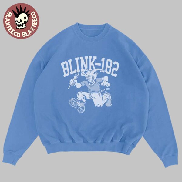 Blink 182 Running Rabbit Blue Crewneck Sweater