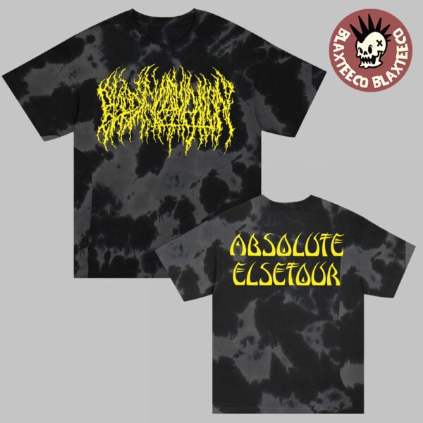 Blood Incantation Absolute Elsewhere North America Tour 2025 Black And Grey Tie Dye T-Shirt