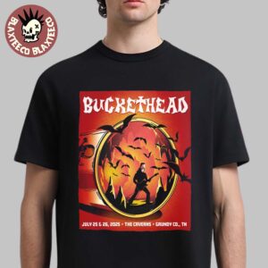 Buckethead Grundy Co Tennessee 2025 Gig Poster At The Caverns On July 25 And 26 2025 Unisex T-Shirt