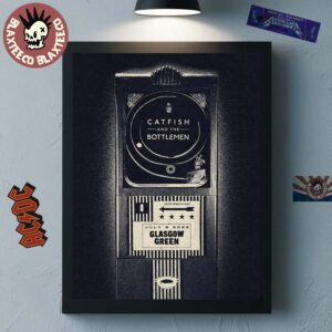 Catfish And The Bottlemen Gig Poster For Glasgow Scotland At Glasgow Green On July 9 2025 Poster Canvas For Home Decor