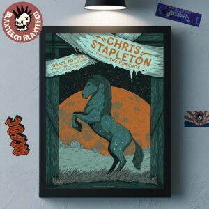 Chris Stapleton Belmont Park New York 2025 Gig Poster For Show At UBS Arena On July 23 2025 Home Decor Poster Canvas