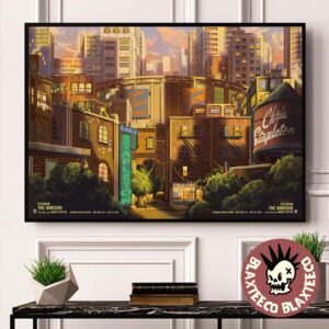 Chris Stapleton New York Night 1 And 2 Combined Concert Poster At Madison Square Garden On July 25 And 26 2025 Landscape Poster Canvas