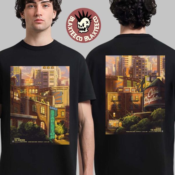 Chris Stapleton New York Night 1 And 2 Combined Concert Poster At Madison Square Garden On July 25 And 26 2025 Two Sided T-Shirt