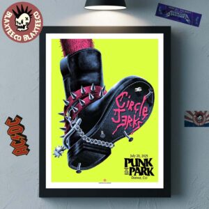 Circle Jerks Punk In The Park 2025 Event Poster For Denver Colorado On July 20 2025 Punk Boots Art Home Decor Poster Canvas