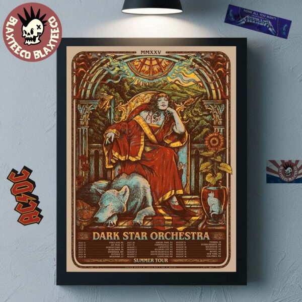 Dark Star Orchestra Summer Tour 2025 Schedule Tour Dates Tarot Card Art Home Decor Poster Canvas