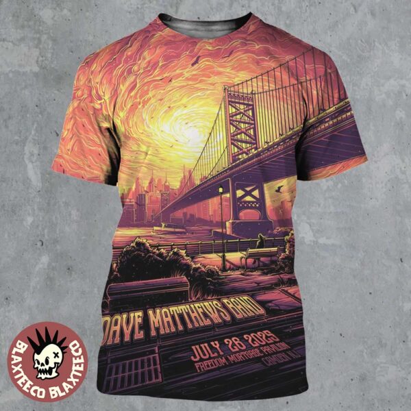 Dave Matthews Band Camden New Jersey 2025 Gig Poster At Freedom Mortgage Pavilion On July 26 2025 All Over Print Shirt