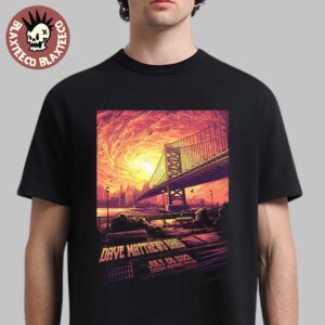 Dave Matthews Band Camden New Jersey 2025 Gig Poster At Freedom Mortgage Pavilion On July 26 2025 T-Shirt