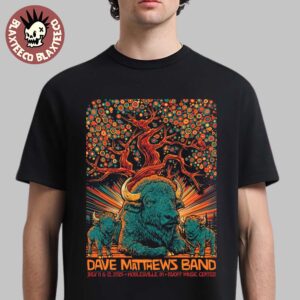 Dave Matthews Band Deer Creek Weekend Poster In Noblesville Indiana At Ruoff Music Center On July 11 And 12 2025 Unisex T-Shirt