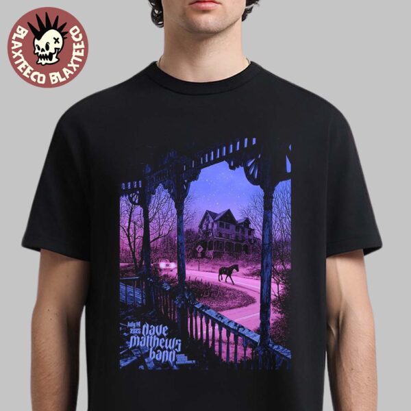 Dave Matthews Band Saratoga Springs New York 2025 Night 2 Event Poster At Saratoga Performing Arts Center On July 19 2025 Unisex T-Shirt