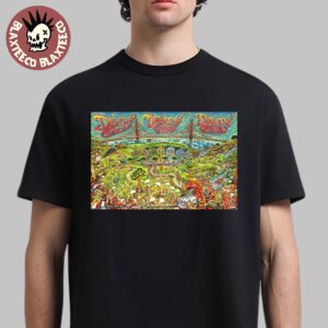 Dead And Company 60 Years Of The Grateful Dead 2025 San Francisco California Full Concerts Poster At Golden Gate Park On August 1 2 And 3 2025 Art By Miles Tsang T-Shirt