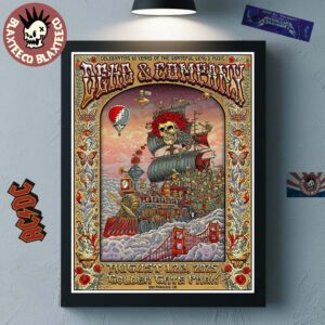 Dead And Company Celebrating 60 Years Of The Grateful Dead’s Music In San Francisco California At Golden Gate Park On August 1 2 3 2025 Skeleton Train Voyage Art Poster Canvas
