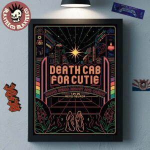 Death Cab For Cutie Reno Nevada 2025 Event Poster At Grand Sierra Resort And Casino On July 24 2025 Home Decor Poster Canvas