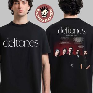 Deftones EU And UK Tour 2026 Schedule Tour Dates Two Sided T-Shirt