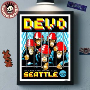 Devo Woodland Park Zoo Seattle 2025 Shows Poster On July 23 24 2025 Home Decor Poster Canvas