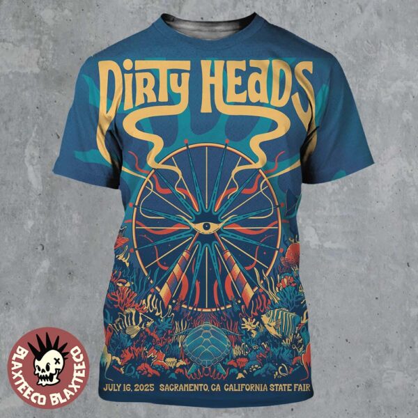 Dirty Heads Sacramento California 2025 Event Poster At California State Fair On July 16 2025 All Over Print Shirt