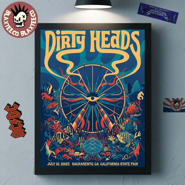 Dirty Heads Sacramento California 2025 Event Poster At California State Fair On July 16 2025 Home Decor Poster Canvas