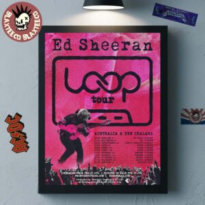 Ed Sheeran Loop Tour Australia And New Zealand 2026 Tour Dates Home Decor Poster Canvas