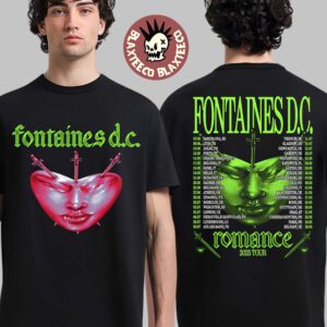 Fontaines D.C. Favourite Heart Summer 2025 Tour UK And Europe Two Sided T-Shirt