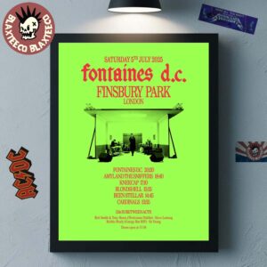 Fontaines D.C. Finsbury Park London On July 5 2025 Home Decor Poster Canvas