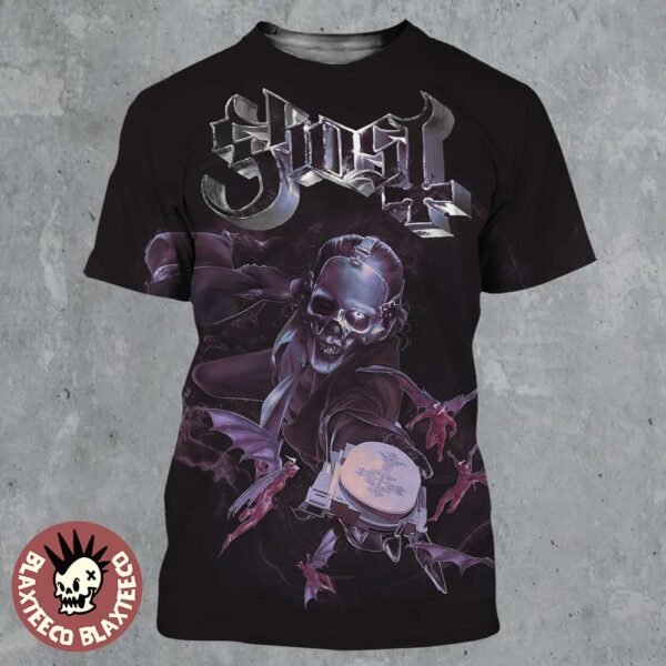 Ghost Skeletour World Tour 2025 Philadelphia Venue Ritual Art At Wells Fargo Center On July 19 2025 All Over Print Shirt