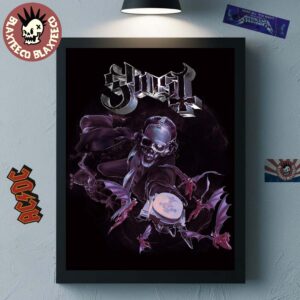 Ghost Skeletour World Tour 2025 Philadelphia Venue Ritual At Wells Fargo Center On July 19 2025 Home Decor Poster Canvas