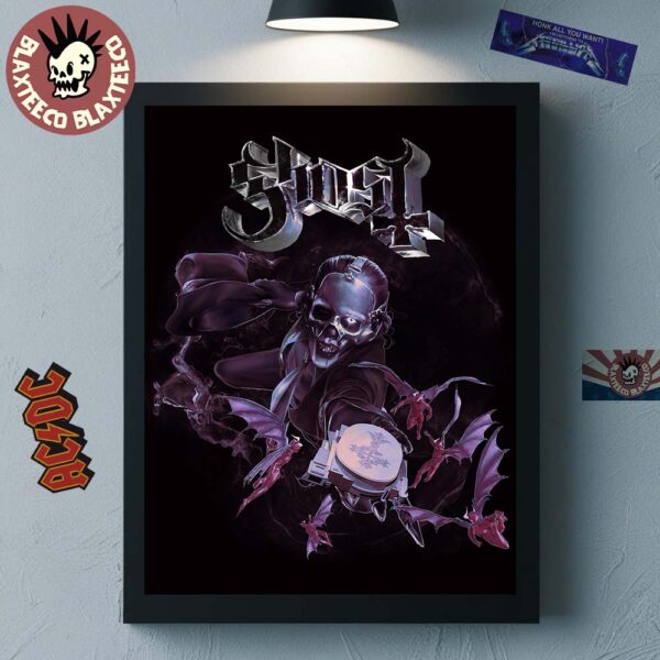 Ghost Skeletour World Tour 2025 Philadelphia Venue Ritual At Wells Fargo Center On July 19 2025 Home Decor Poster Canvas