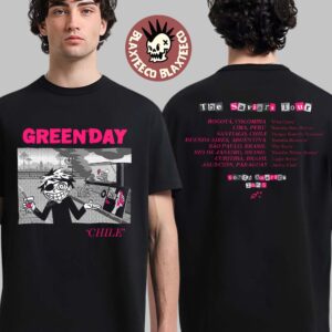 Green Day Chile The Saviors Tour South America 2025 Two Sided T-Shirt