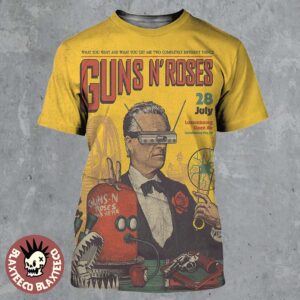 Guns N Roses Luxembourg City 2025 Event Poster At Luxembourg Open Air On July 28 2025 All Over Print Shirt