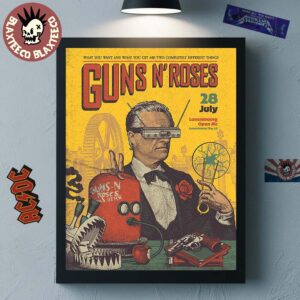 Guns N Roses Luxembourg City 2025 Event Poster At Luxembourg Open Air On July 28 2025 Home Decor Poster Canvas