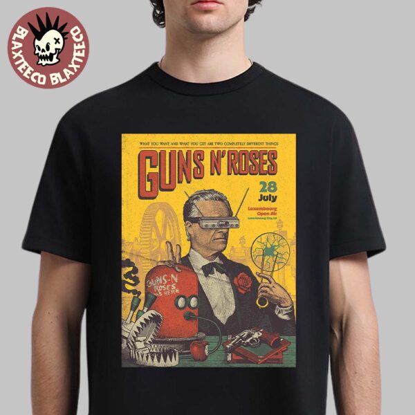 Guns N Roses Luxembourg City 2025 Event Poster At Luxembourg Open Air On July 28 2025 Unisex T-Shirt