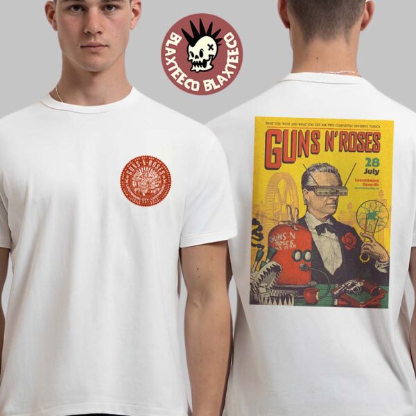 Guns N Roses Luxembourg City Luxembourg 2025 Exclusive Tee At Luxembourg Open Air On July 28 2025 White Version T-Shirt