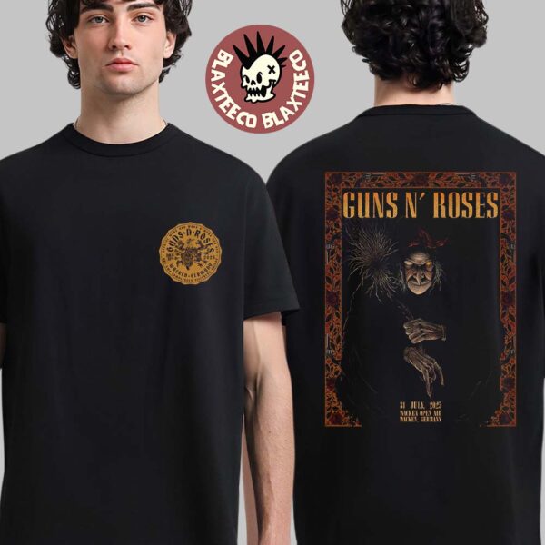 Guns N Roses Wacken Germany 2025 Exclusive Tee At Wacken Open Air On July 31 2025 The Witch Art Two Sided T-Shirt