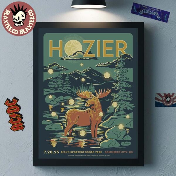 Hozier Commerce City Colorado 2025 At Dick’s Sporting Goods Park On July 20 2025 Home Decor Poster Canvas