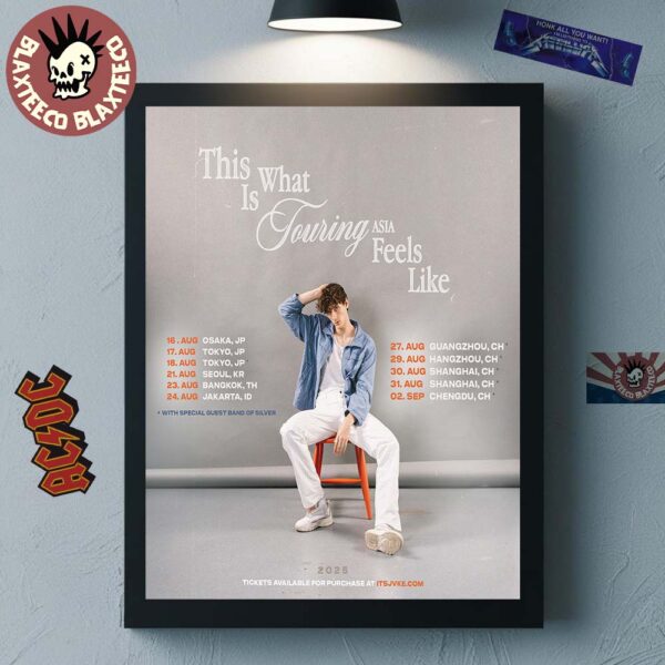 JVKE This Is What Touring Asia Feels Like 2025 Asia Tour Dates Home Decor Poster Canvas